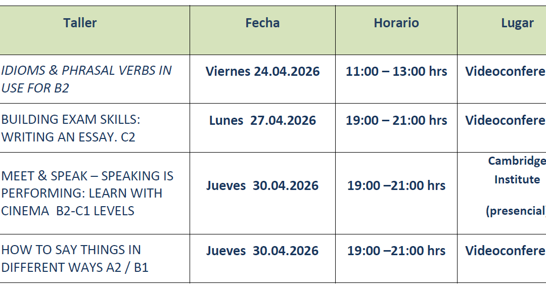 Talleres y Máster Clases